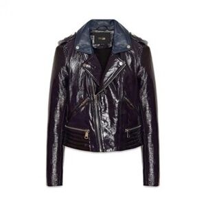 Maje basili patent leather jacket